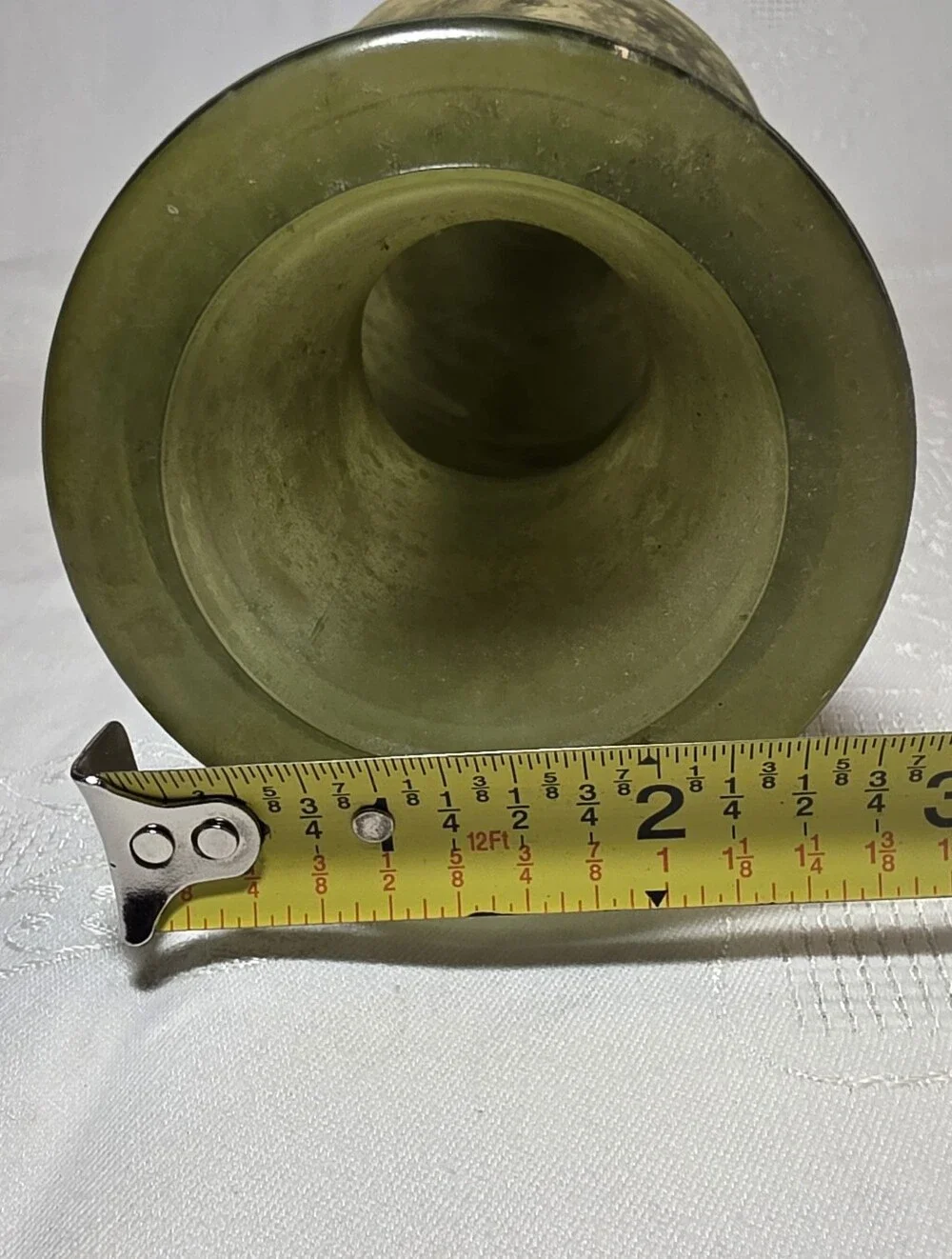 Olive Green Glass Decorative Vase - Home Accents
